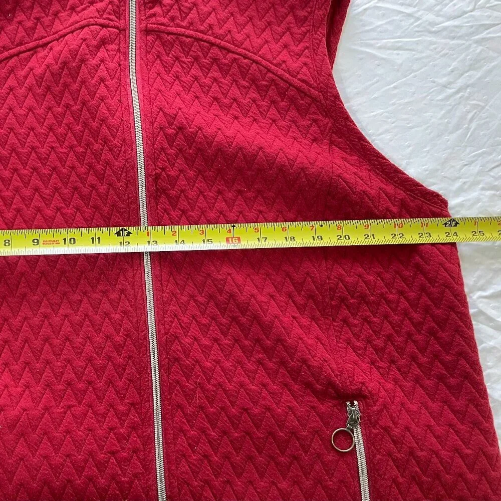Ruby Rd Maroon quilted sleeveless vest size 2X